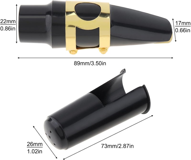REMAGIC Alto Saxophone Mouthpiece Kit, Cap & Metal Ligature & Mouthpiece Reed & Cushions Pads, Strength Saxophone Reeds 2.5 Reeds for Alto Saxophone Use Replacement Supply - Image 5